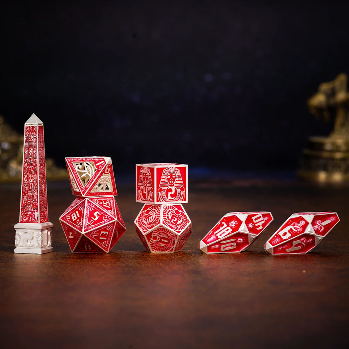 Pharaoh Metal RPG Dice Set