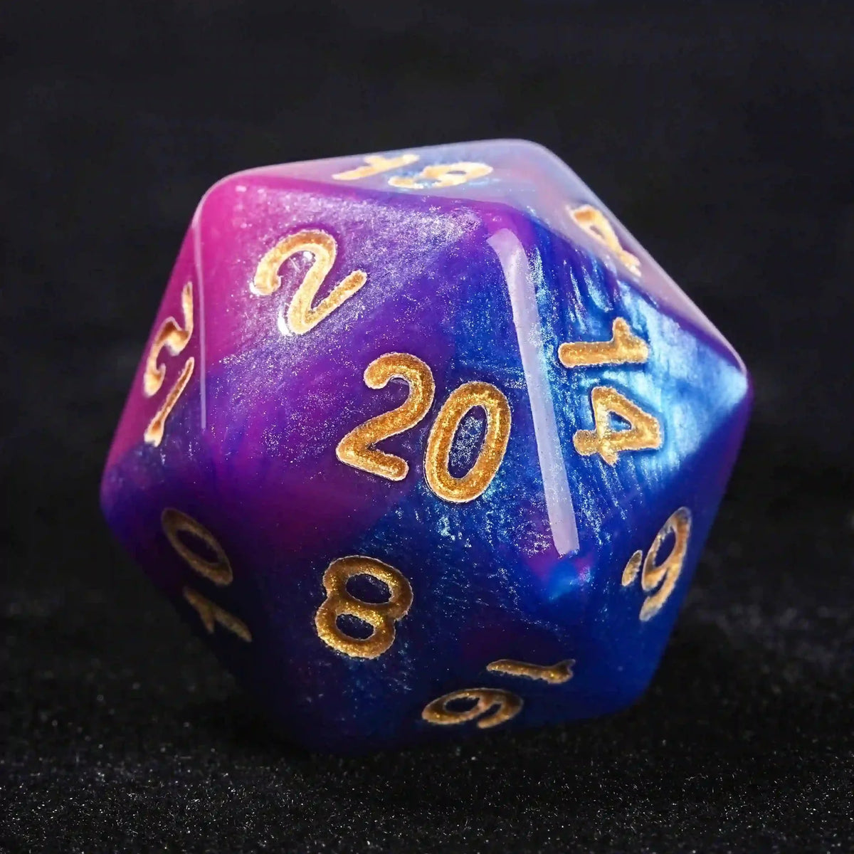 Piece Powder Acrylic DND Dice Set – Pink and Purple Gradient Acrylic DND Dice Set + Gold number