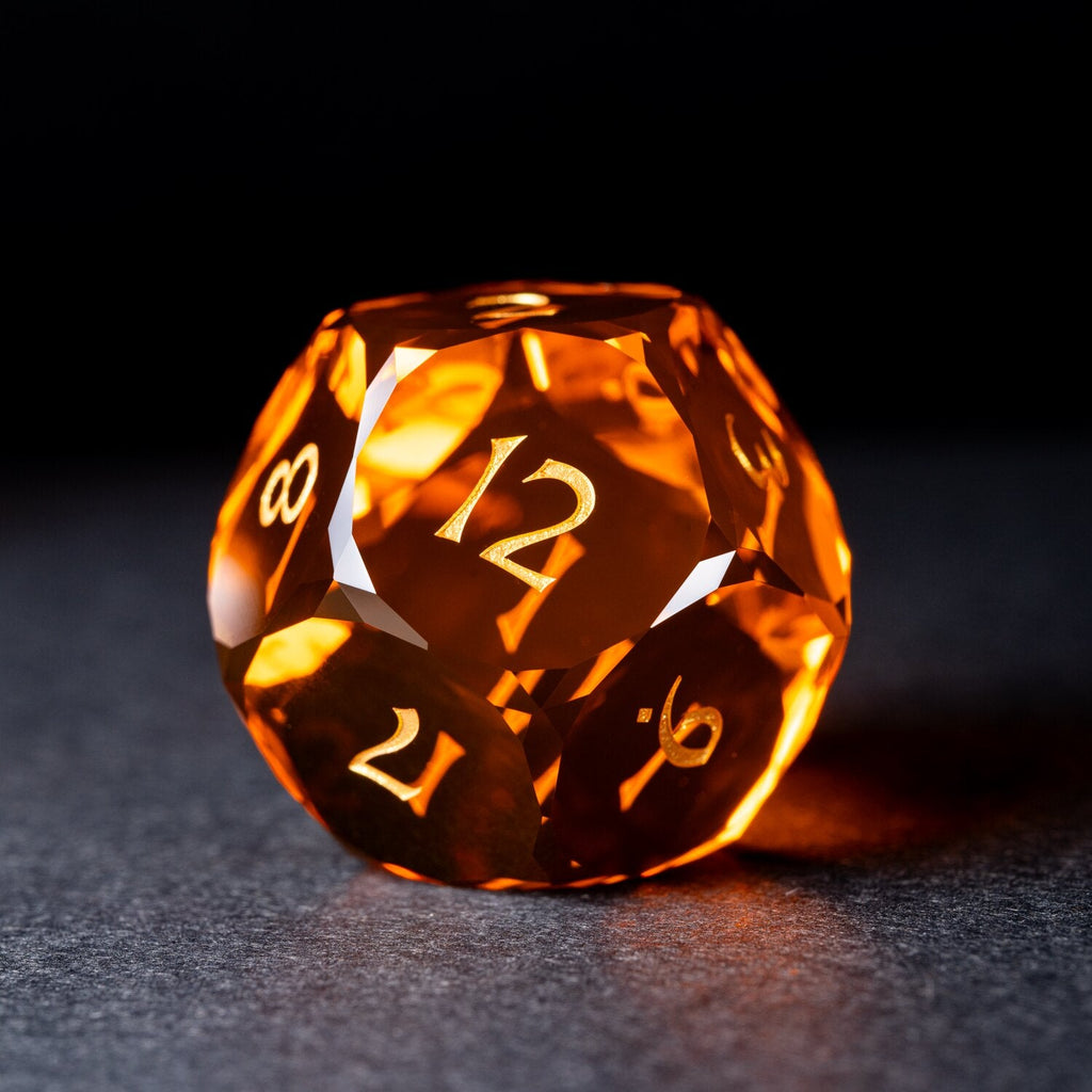 Pikachu Orange Glass DND Dice – Collectible Set – alternate product view