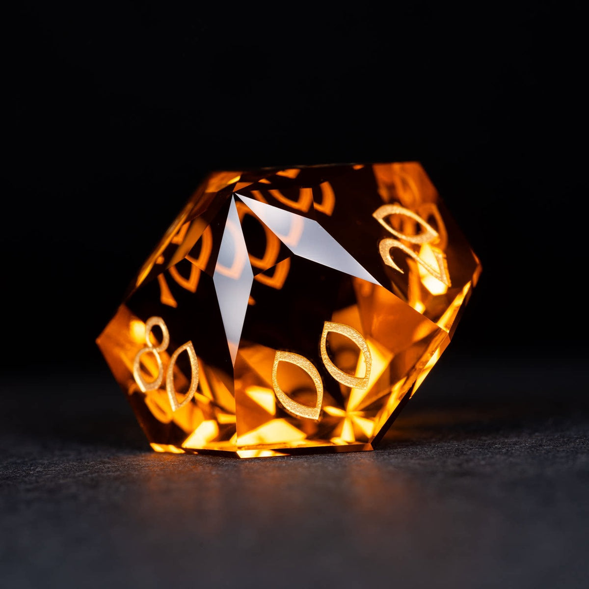 Pikachu Orange Glass DND Dice – Collectible Set – alternate product view