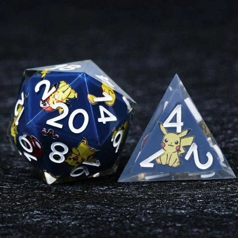 Pikachu Resin DND Dice Set – alternate product view