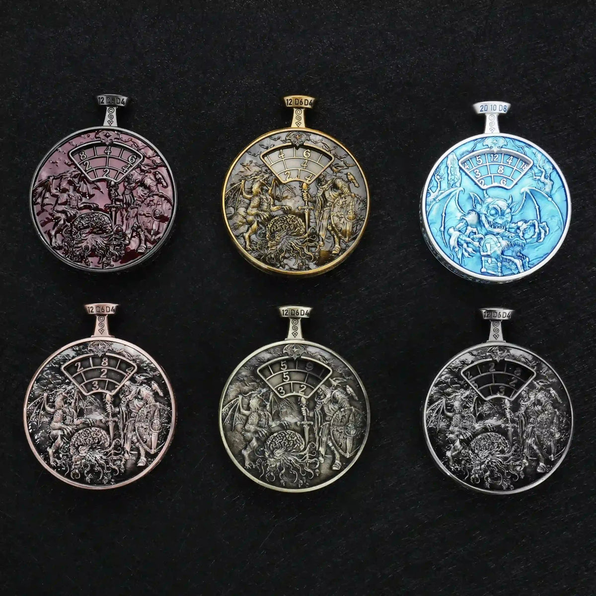 Pocket Watch Metal Spinner Dice Set – Unique Metal DND Spinning Dice Pocket Watch