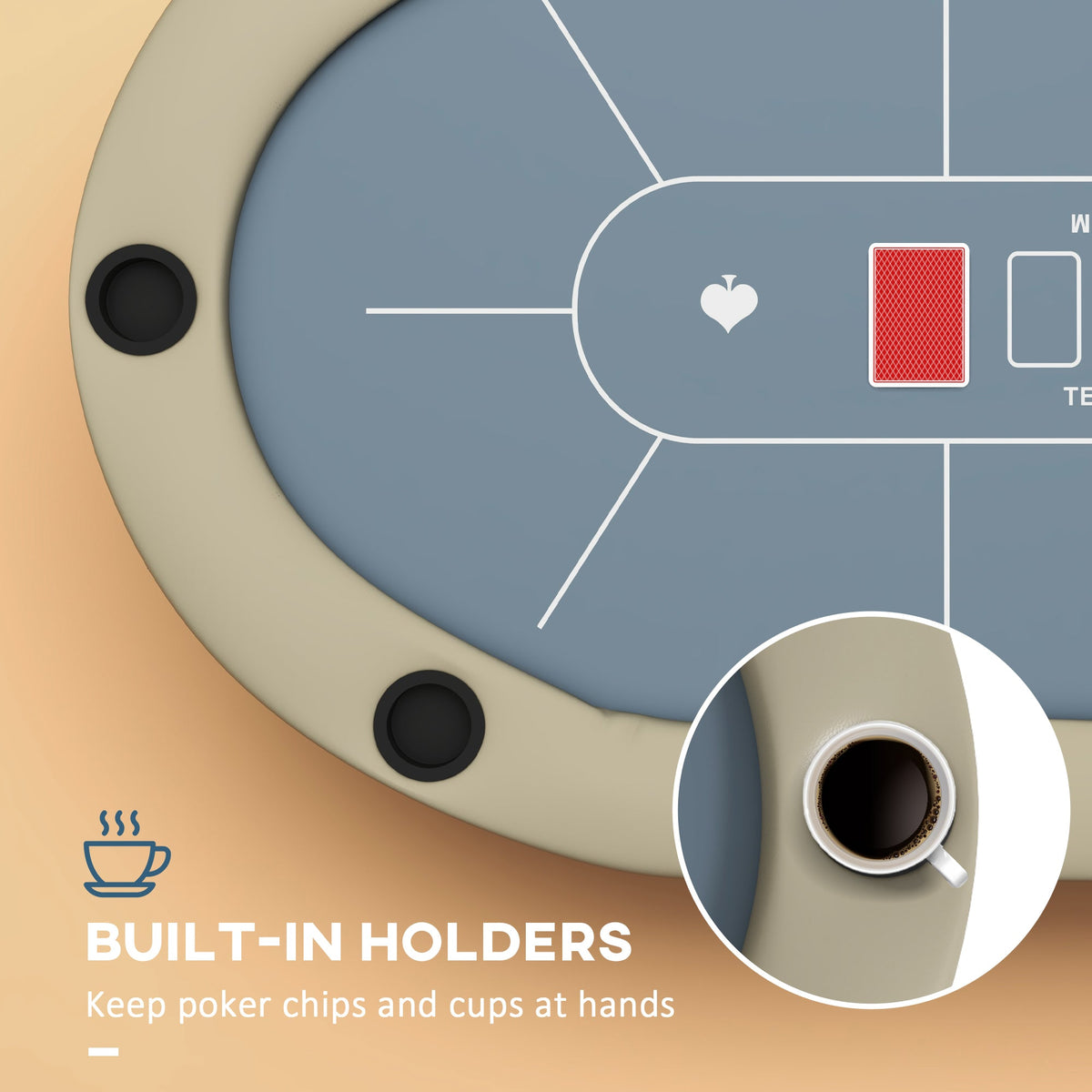 Poker Gaming Table – Foldable Players – 25377256