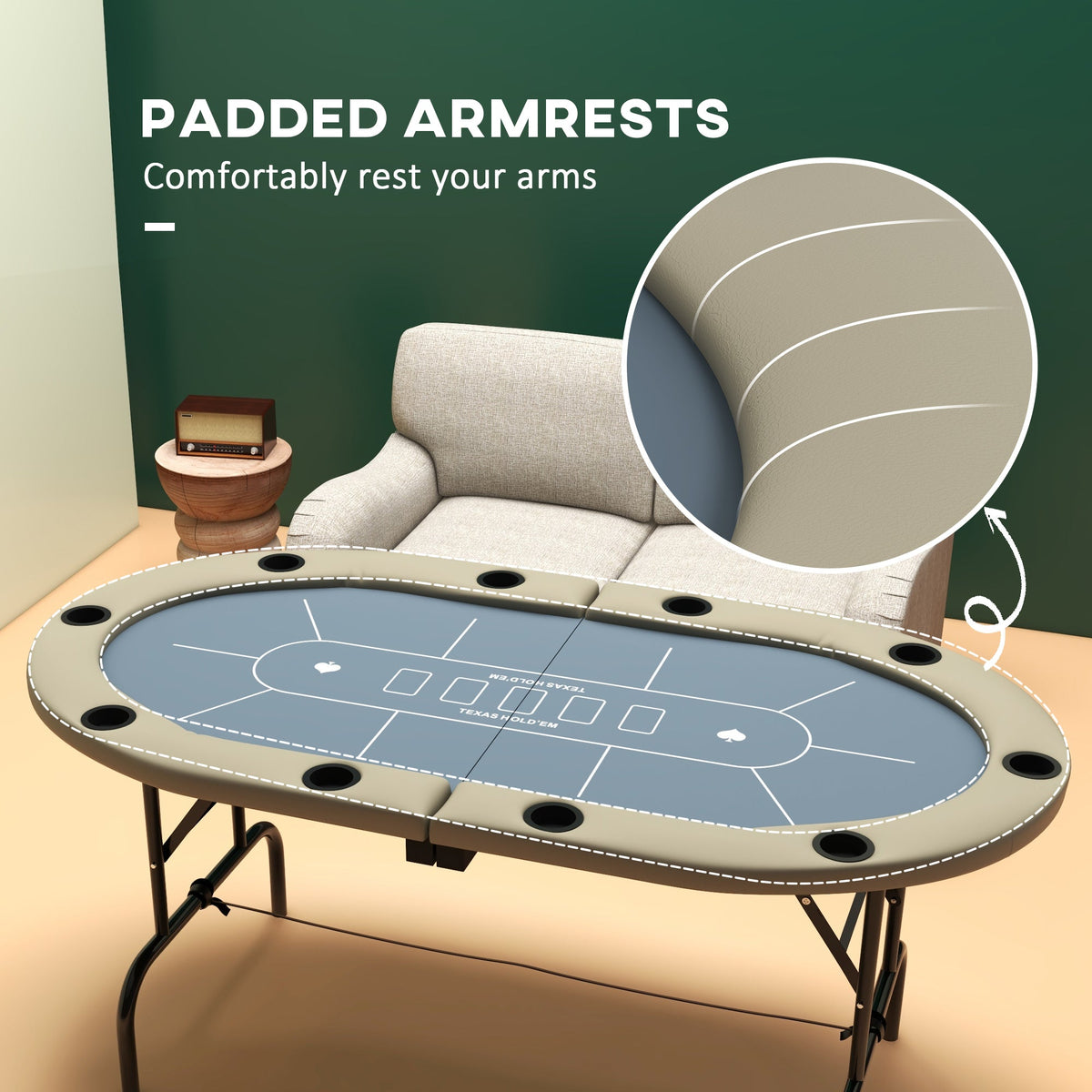 Poker Gaming Table – Foldable Players – 25377257
