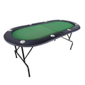 Poker Gaming Table – Oval Foldable – 73-Inch Green Oval Foldable Poker Table