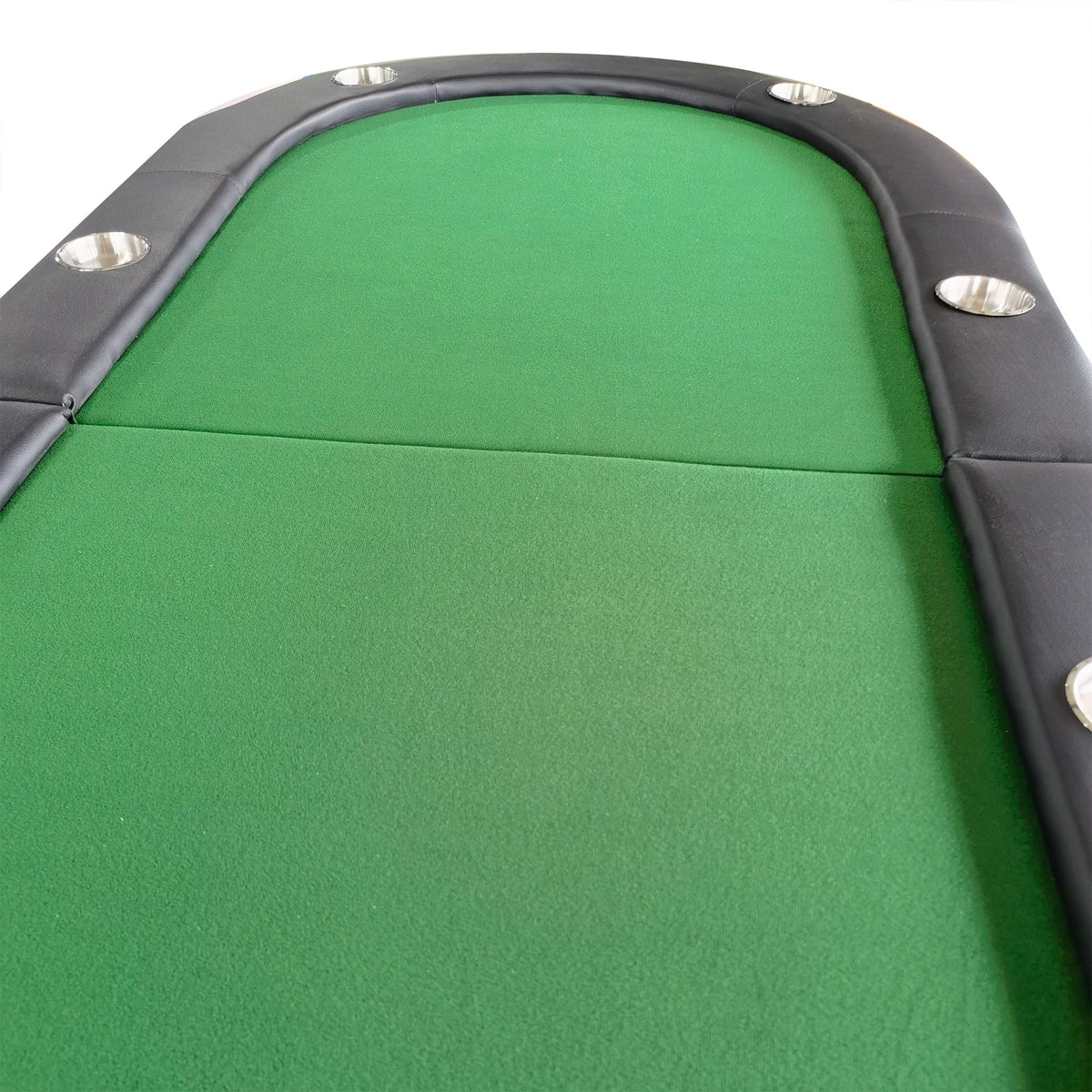 Poker Gaming Table – Oval Foldable – Green Oval Foldable Poker Table with Smooth Surface
