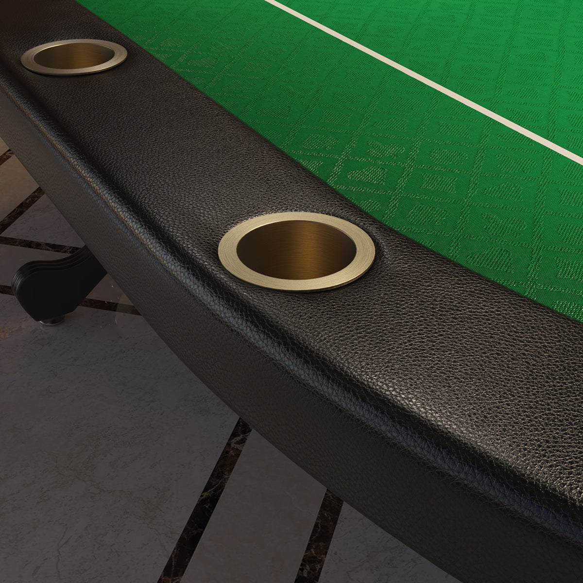 Poker Gaming Table – Wooden – Holdem Felt – 96-Inch Oval 10-Player Wooden Texas Hold'em Poker Table with Green Felt