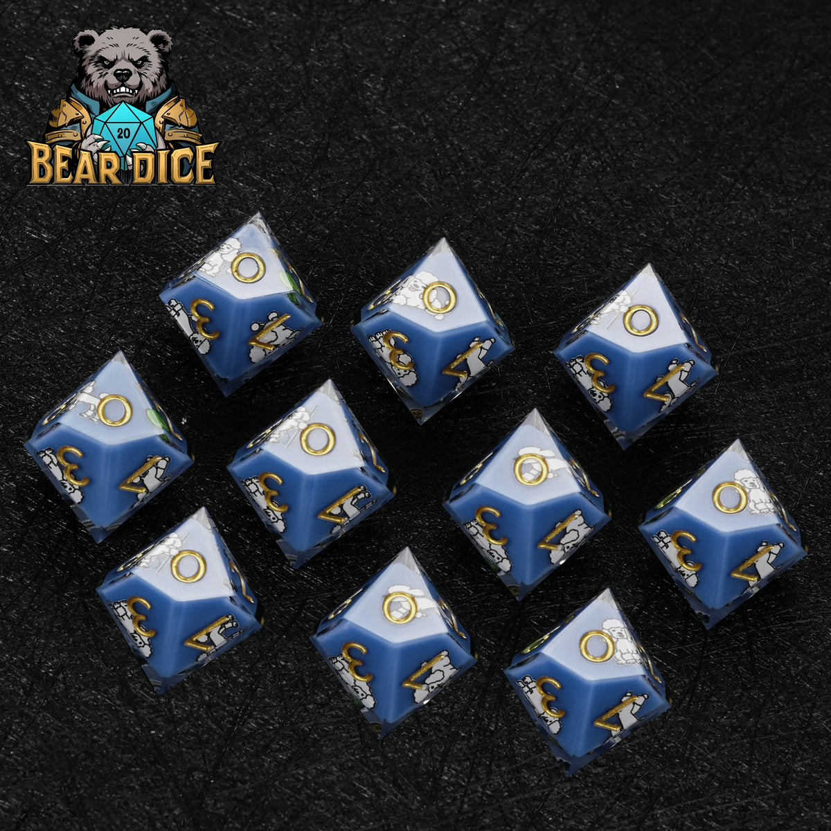 Poodle Resin D10 Dice