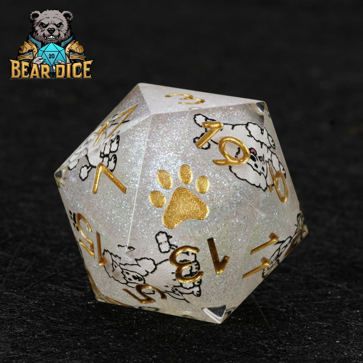 Poodle Resin Dice Set