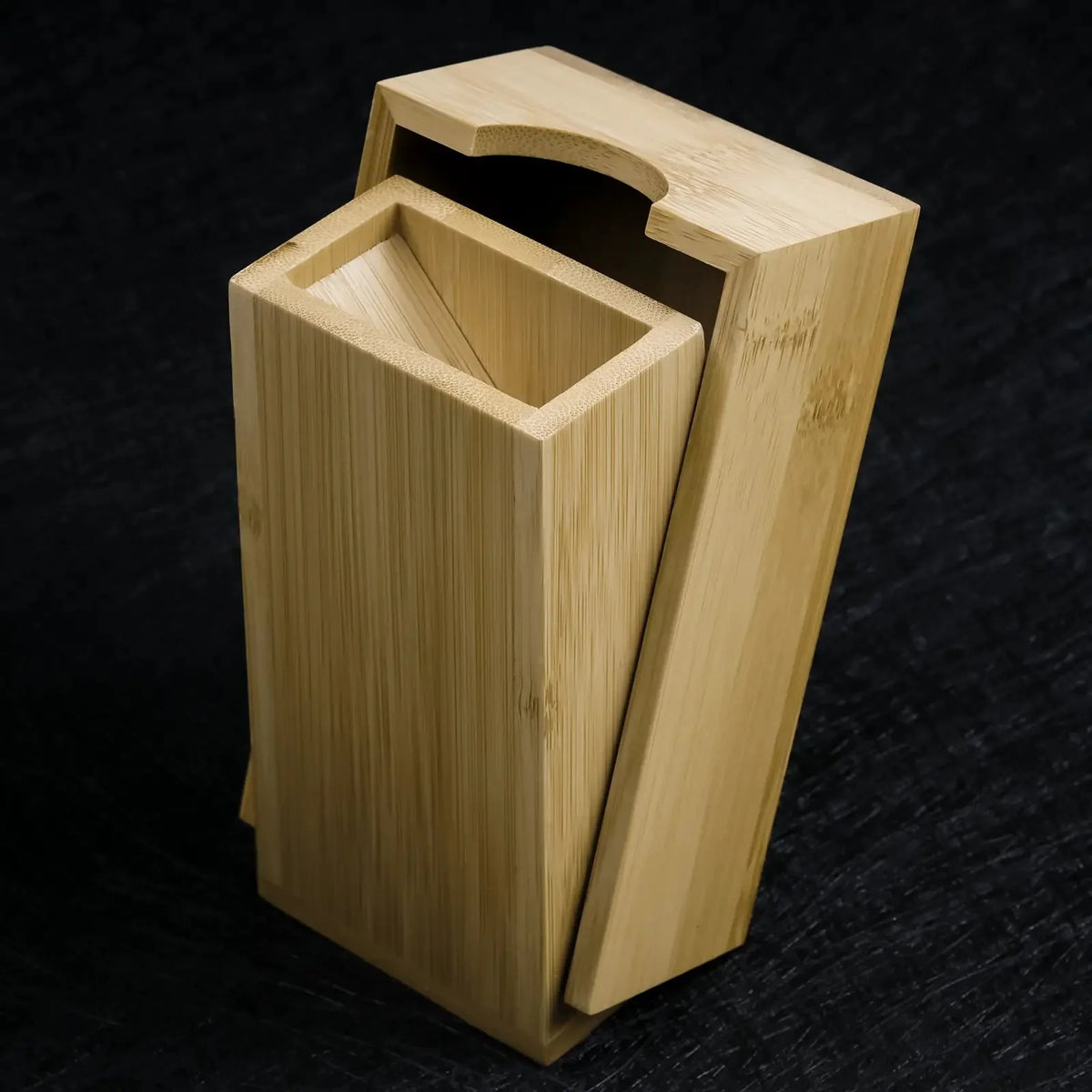 Portable Folding Dice Tower – Folding Design – Hand-polished wooden foldable D&D dice tower with the logo