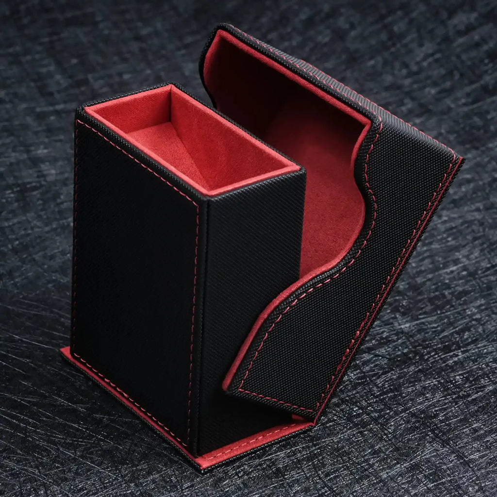 Portable Folding Dice Tower – Folding Design – High-quality leather DND dice rolling dice tower, foldable assembly