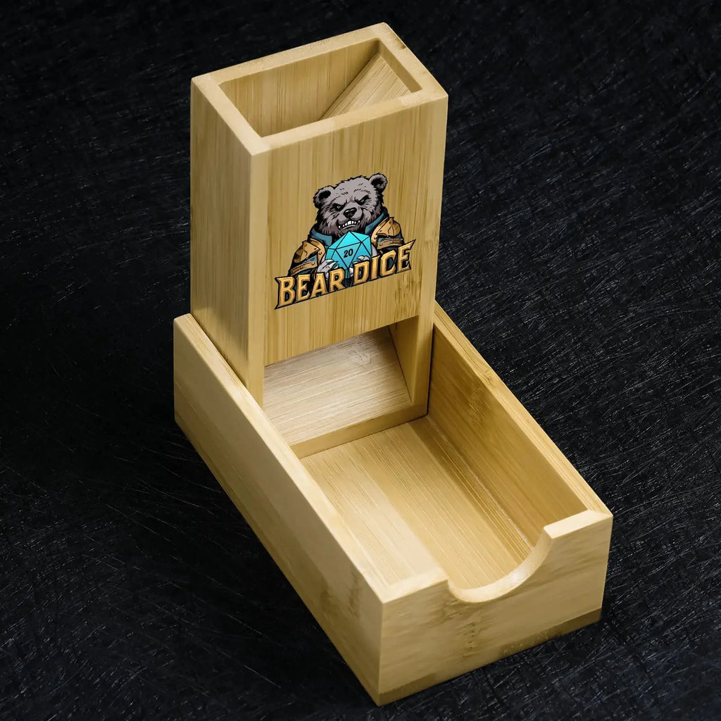 Portable Folding Dice Tower – Folding Design – Portable Wooden DND Dice Tower, Foldable Rolling Dice Tower with Magnet