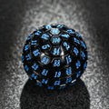 Premium Black Acrylic D100 Die – Blue Numbers – Premium Black Acrylic D100 Dice – Vibrant Blue Numbering
