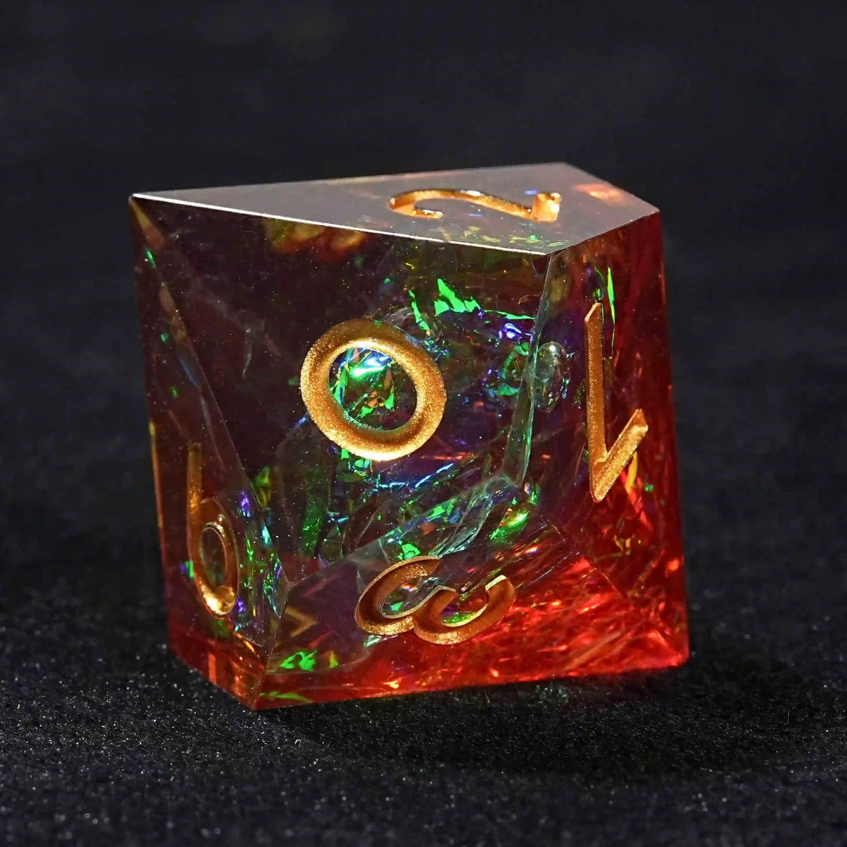 Resin D10 Dice – Gold Numbers – Translucent colorful 10 Sided Dice Resin D10 dice with gold numerals