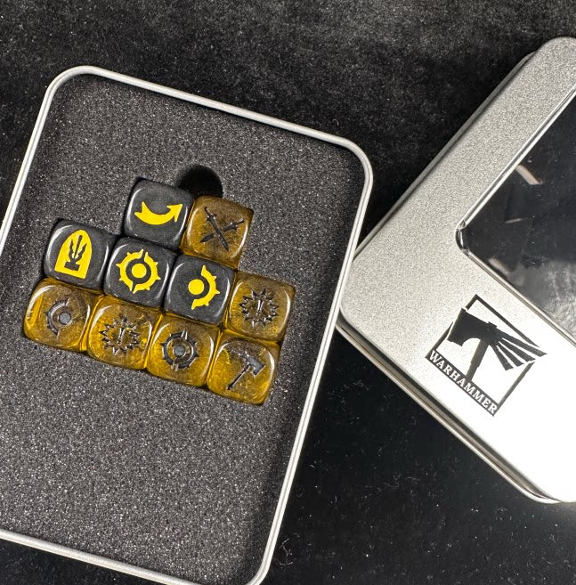 Resin D6 Dice Set – 40k Chaos – Warhammer 1 – Warhammer Dice Underworld Dice Order Faction Underworld Dice World's