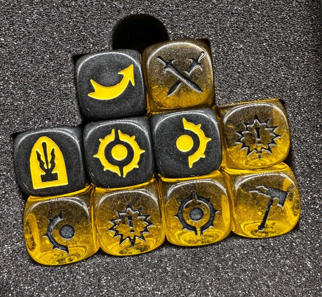 Resin D6 Dice Set – 40k Chaos – Warhammer 1 – Warhammer Dice Underworld Dice Order Faction Underworld Dice World's