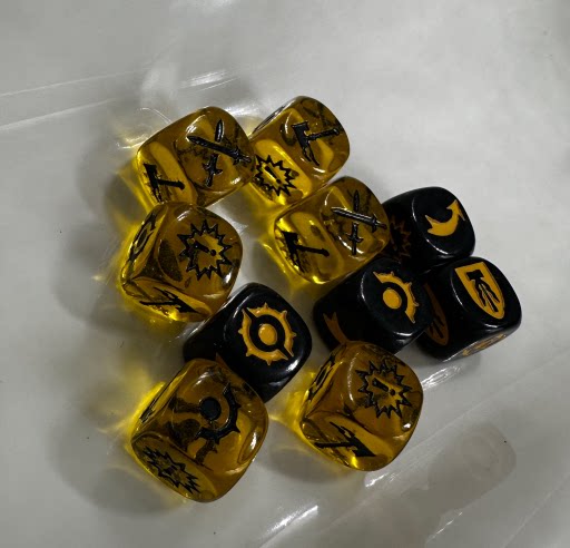 Resin D6 Dice Set – 40k Chaos – Warhammer 1 – Warhammer Dice Underworld Dice Order Faction Underworld Dice World's