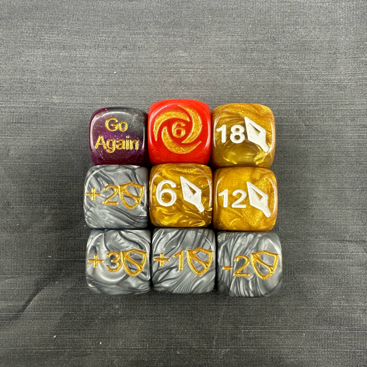 Resin D6 Dice Set – Courts Grey – alternate product view
