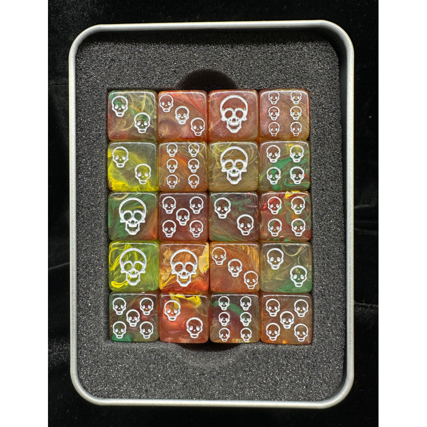 Resin D6 Dice Set – Mixed Orange – alternate product view