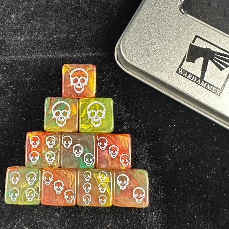 Resin D6 Dice Set – Mixed Orange – alternate product view