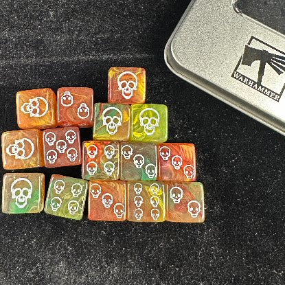 Resin D6 Dice Set – Mixed Orange – alternate product view