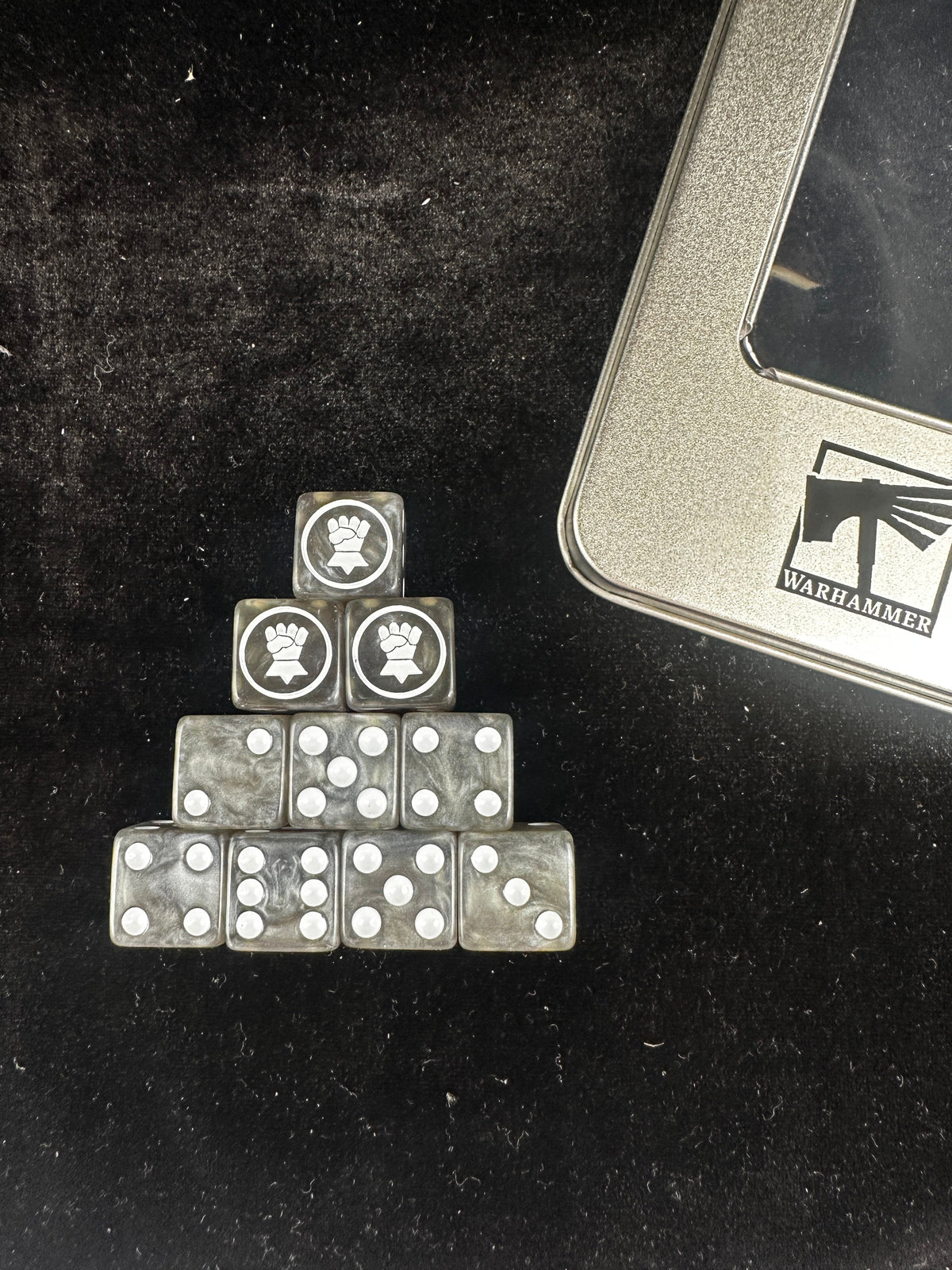 Resin D6 Dice – Swirl Pearl – alternate product view