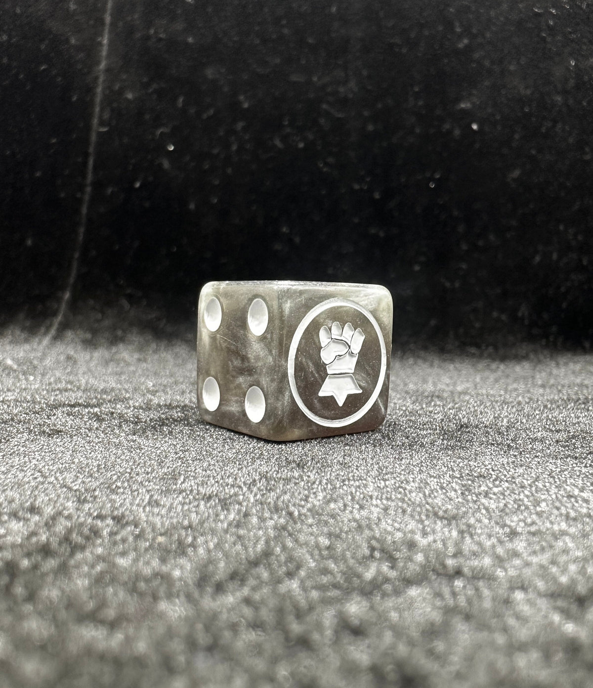 Resin D6 Dice – Swirl Pearl – alternate product view