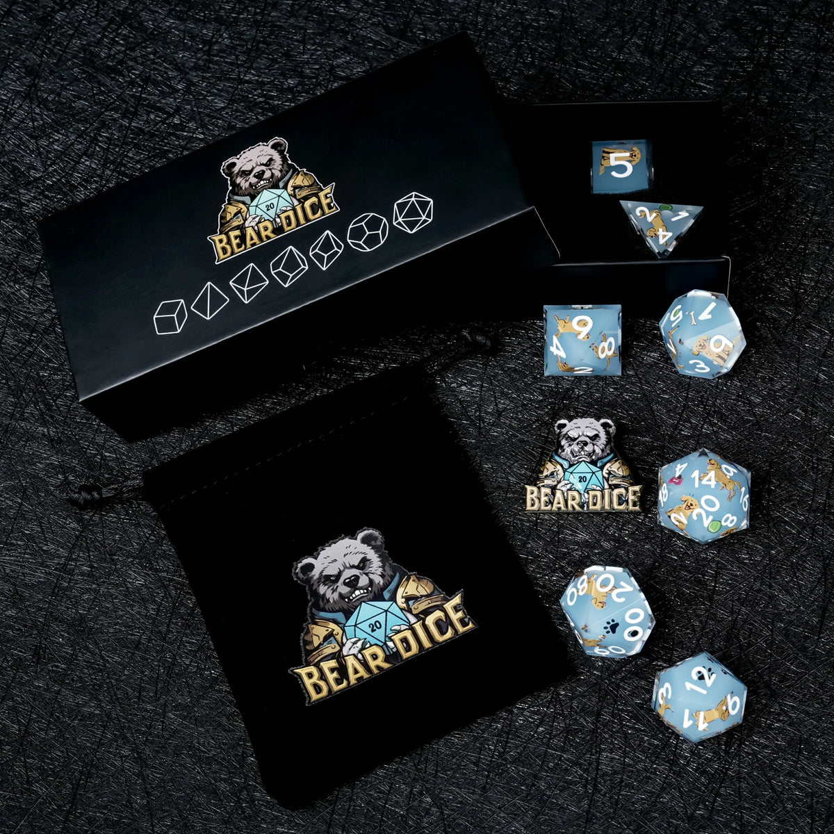 Retriever Light Resin D&D Dice Set – alternate product view