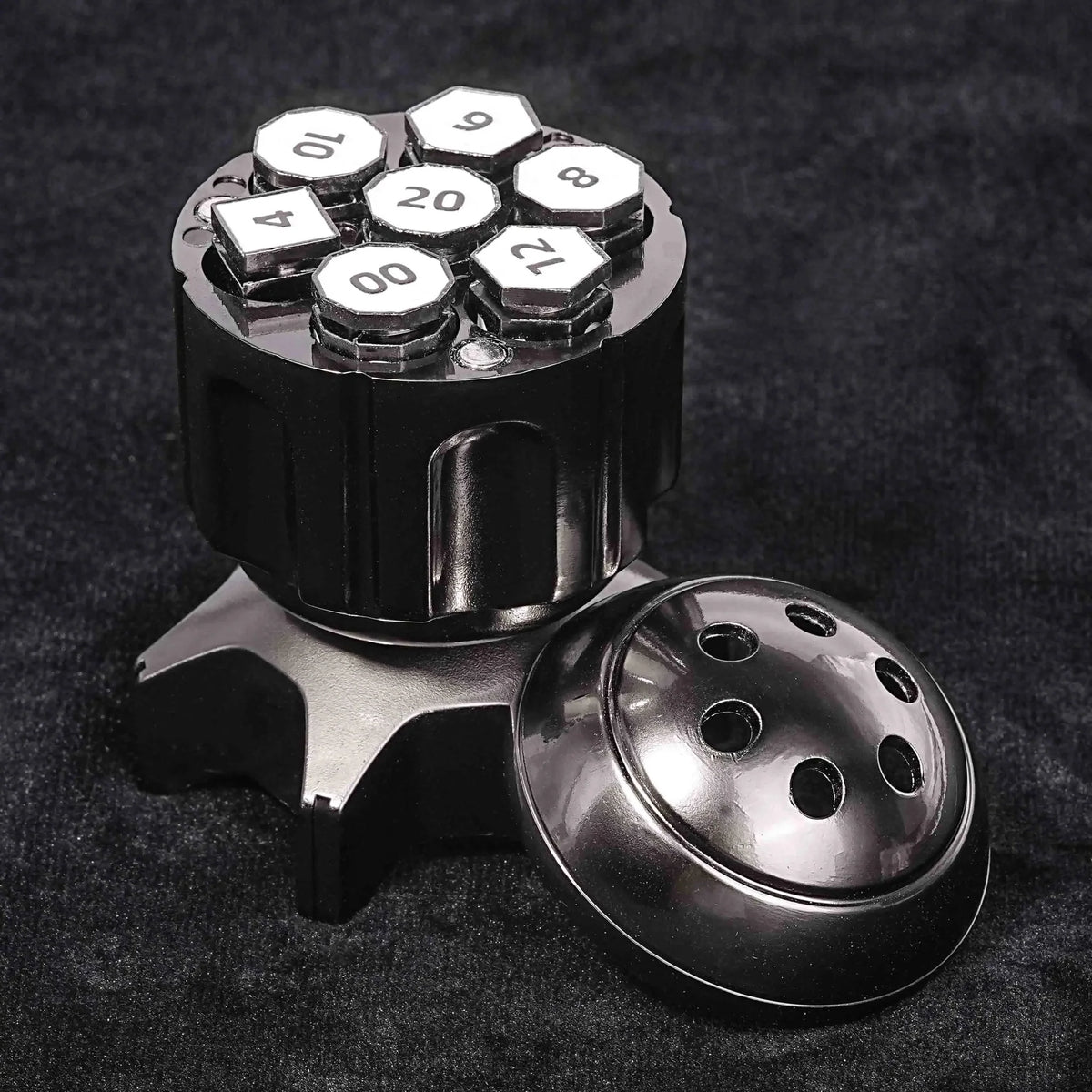Rocket Launcher Dice Box – Metal – Cool Rocket Launcher Dice Box + Unique Metal Polyhedron DND Bullet Dice Set