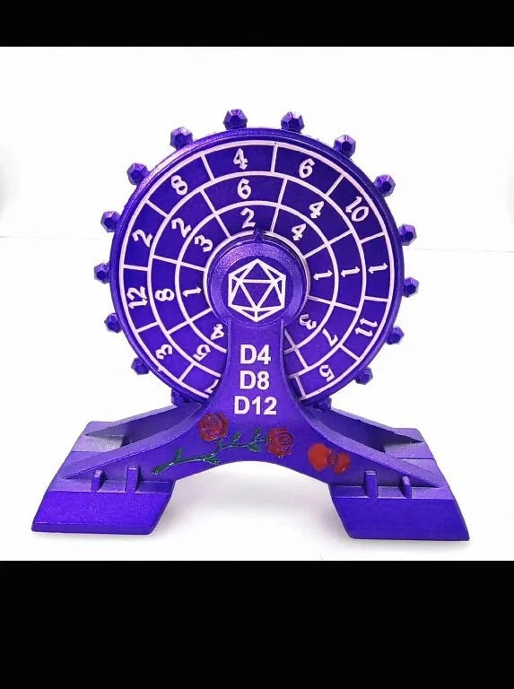 Rose Ferris Metal Spinner Dice Set – Metal DND Dice Spinner: Rose Love Ferris Wheel Spinning Dice