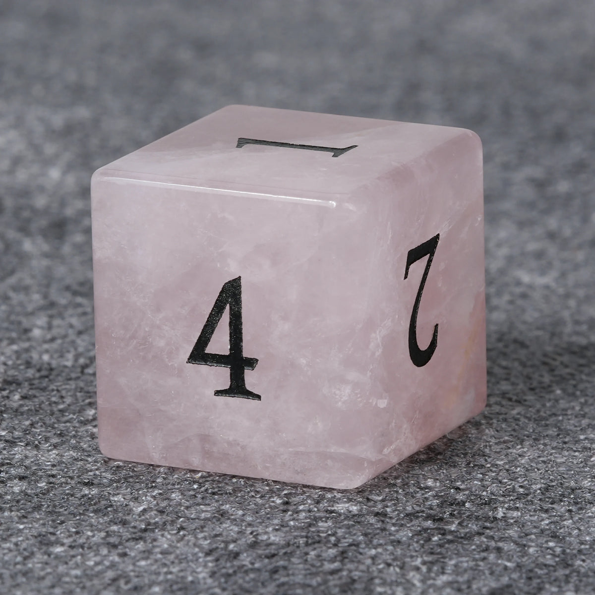 Rose Quartz Natural Stone DND Dice Set – alternate product view