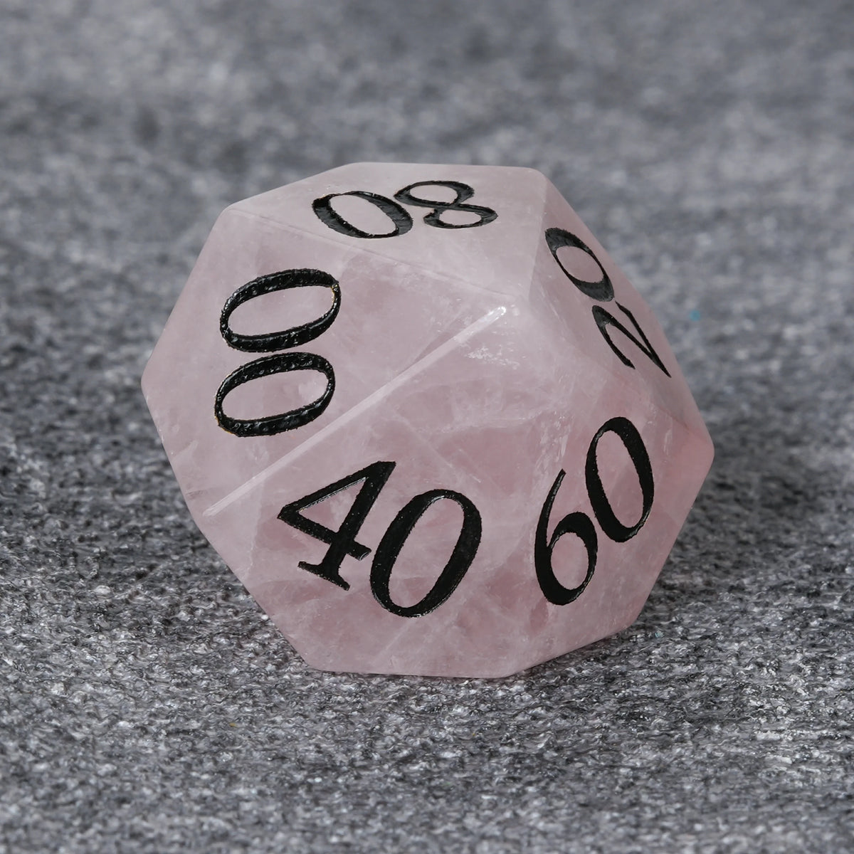 Rose Quartz Natural Stone DND Dice Set – alternate product view