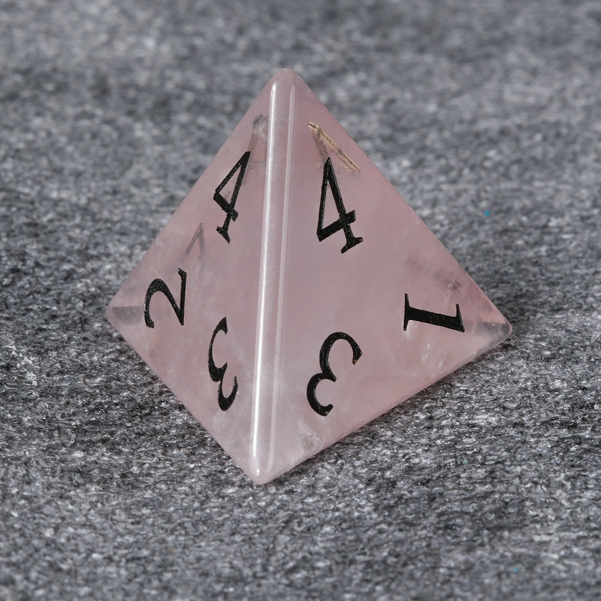 Rose Quartz Natural Stone DND Dice Set – alternate product view