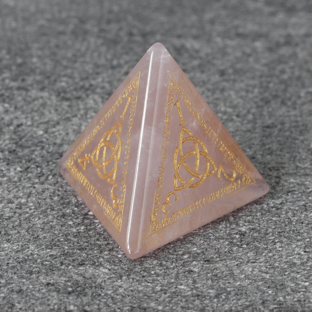 Rose Quartz Natural Stone RPG Dice Set – alternate product view