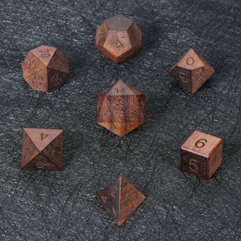 Sandalwood Acrylic DND Dice Set – Purple Sandalwood DND Dice Set