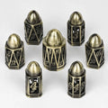 Shaped Metal Bullet Dice Set – Cool DND polyhedron metal hollow pistol bullet dice set