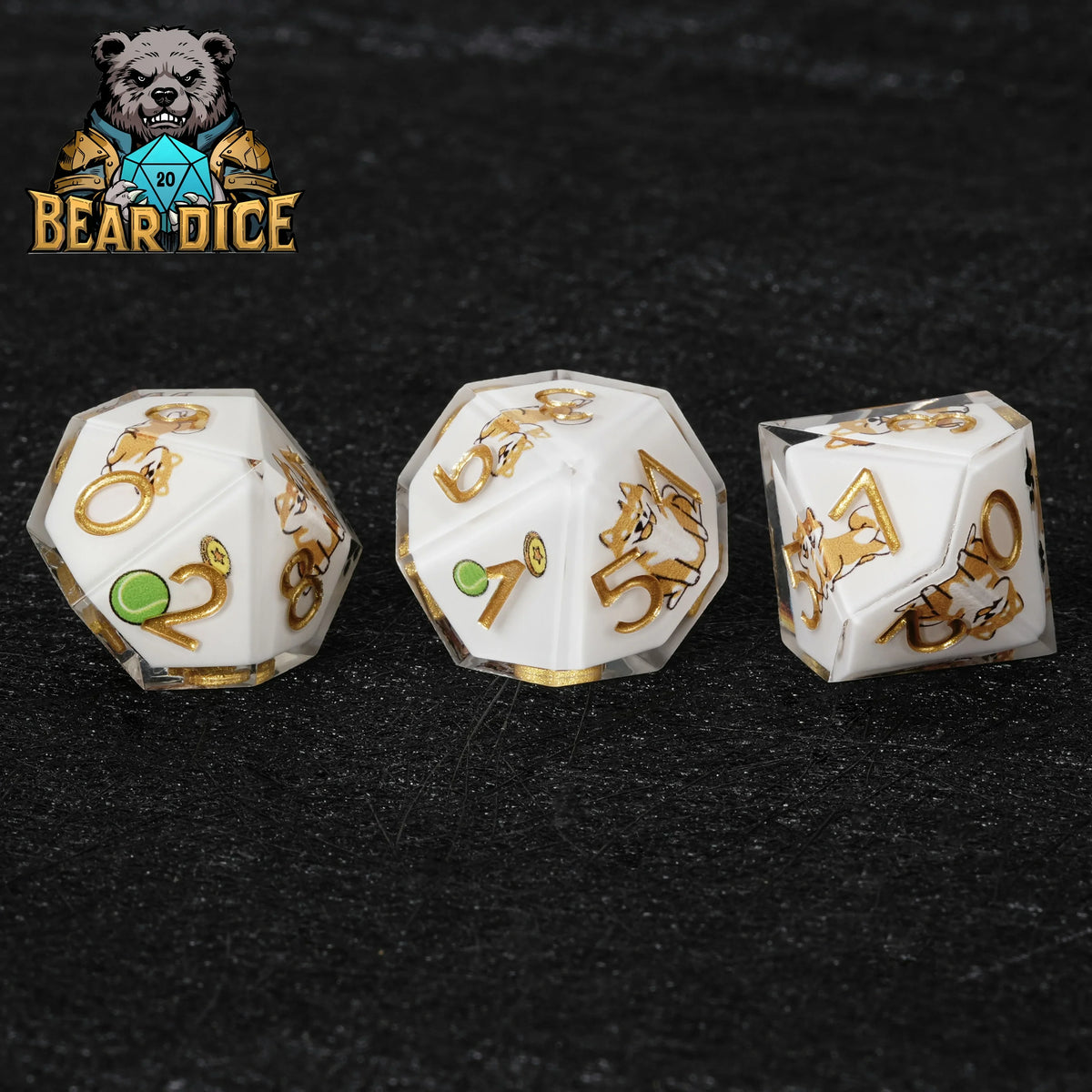 Shiba Inu Resin D10 Dice Set – alternate product view