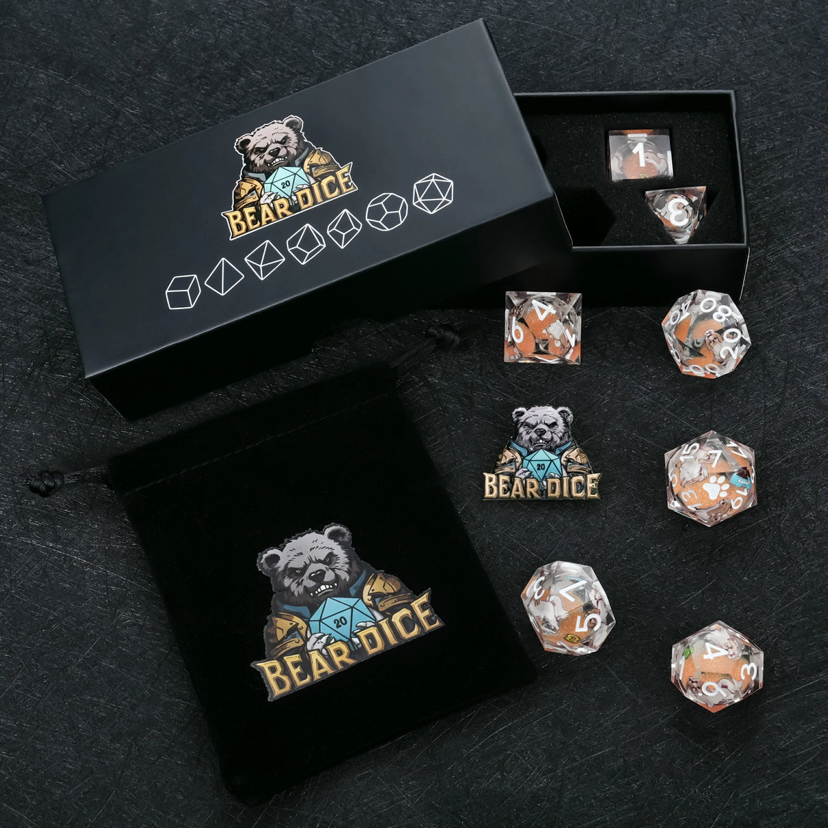 Shih Tzu Liquid Core Dice Set – alternate product view