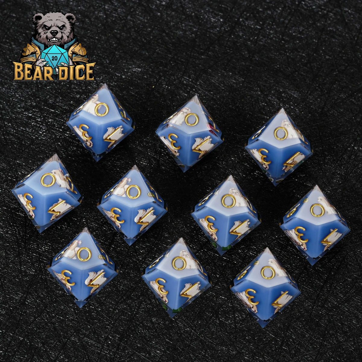 Shih Tzu Resin D10 Dice