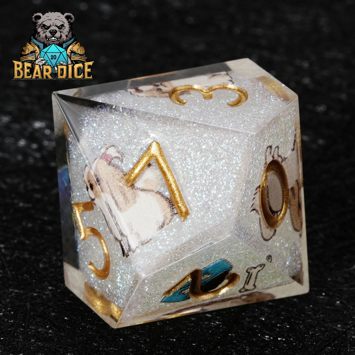 Shih Tzu Resin D10 Dice Set – alternate product view