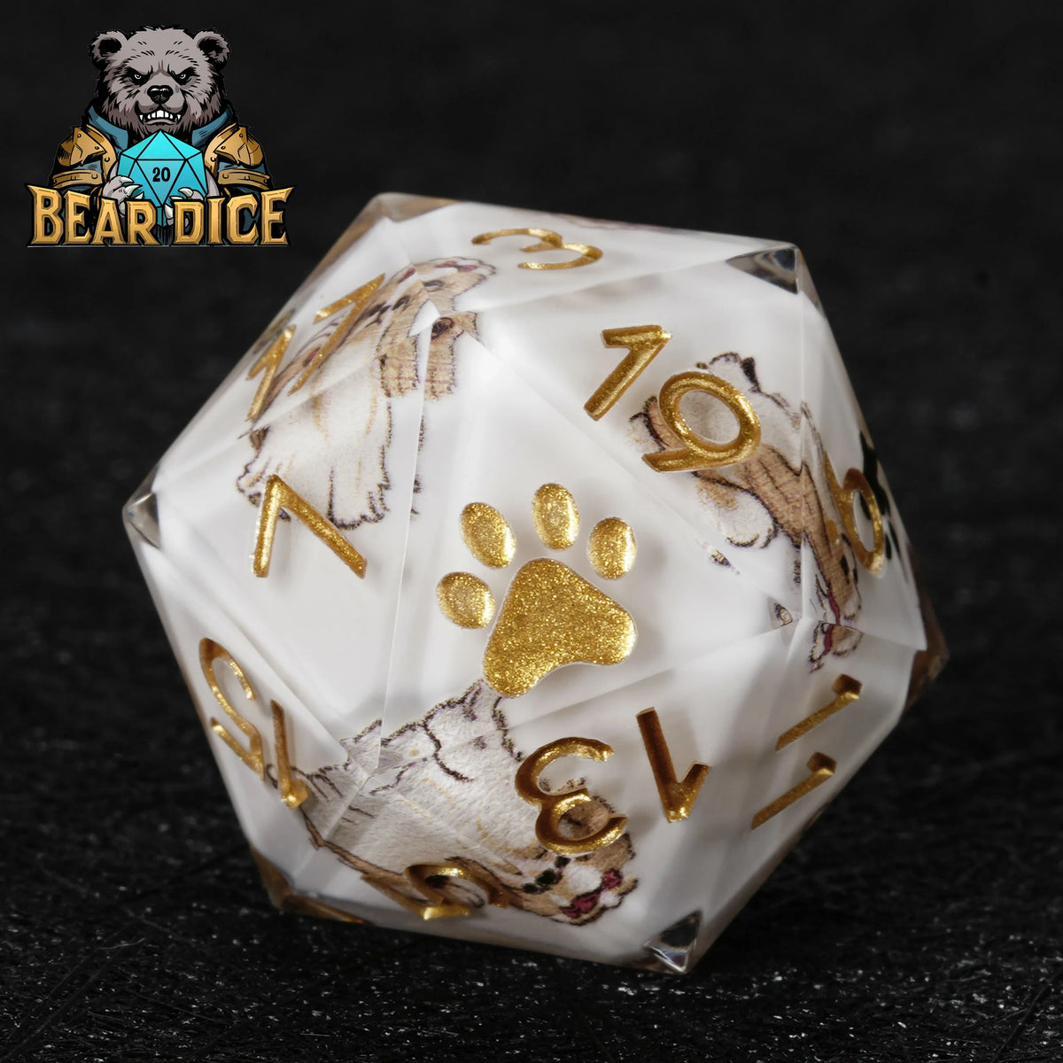 Shih Tzu Resin D20 Dice Set – alternate product view