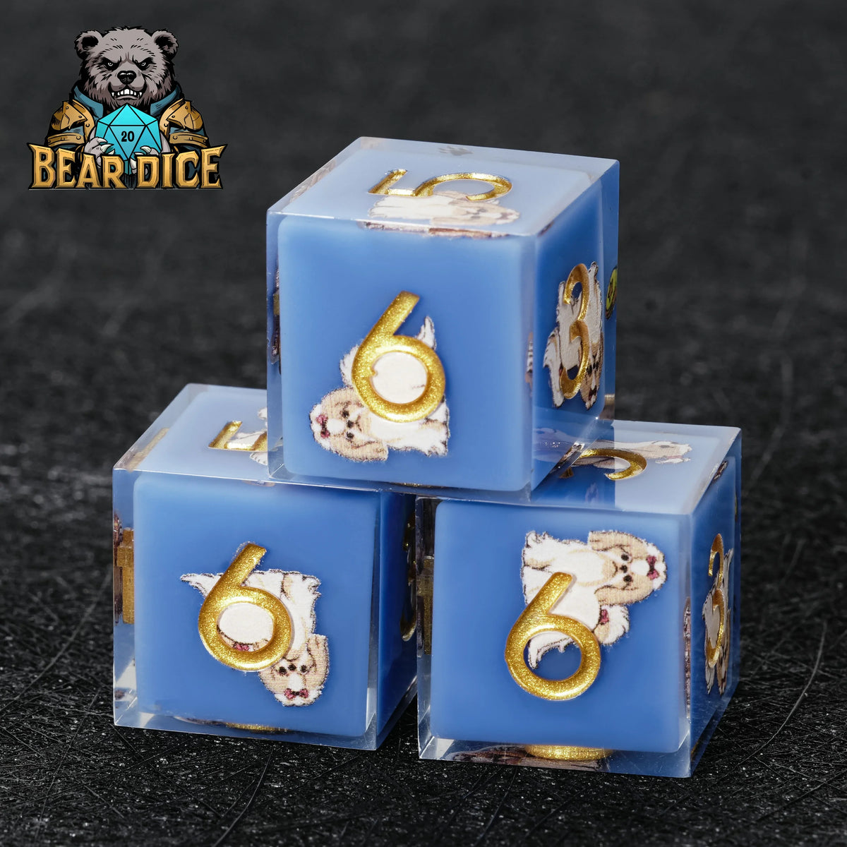 Shih Tzu Resin D6 Dice – alternate product view