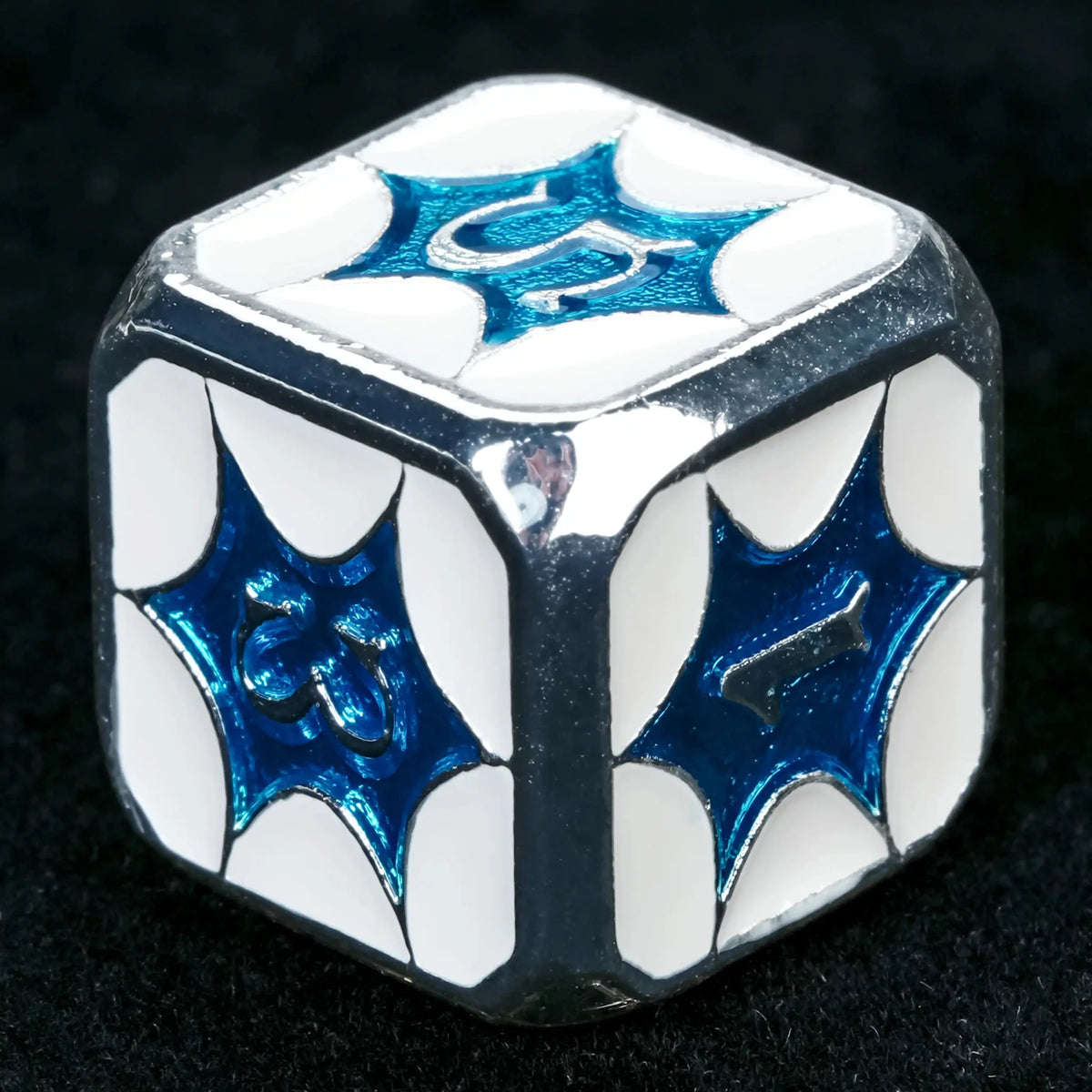 Interstellar Series Metal DND Dice Set – Silver metallic StarCraft DND D6 dice