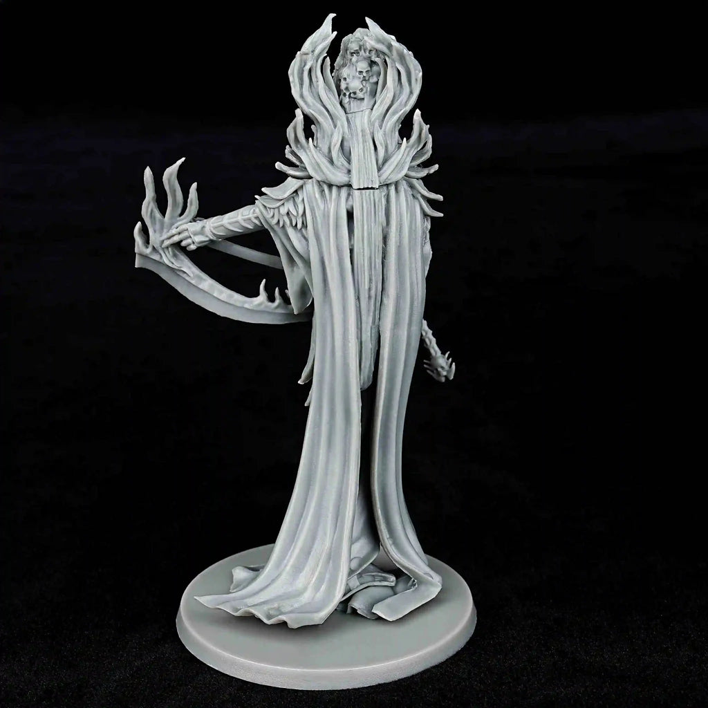 Skeleton RPG – 3D-Printed Tabletop Model – Scythean Printable – 3D Printed Evil Skeleton Lord Elder Robe Flint Scythe