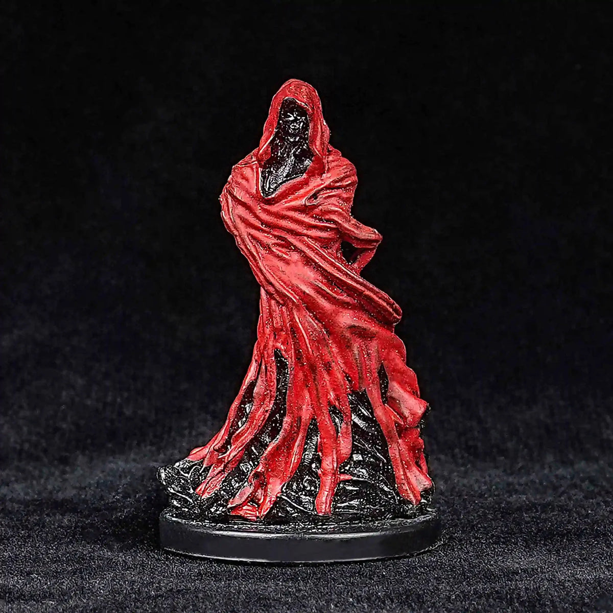 Skeleton RPG Miniature – 3D-Printed Tabletop Model – Flame Robe – 3D Printed Red Flame Robe Ghost Skeleton RPG Mini