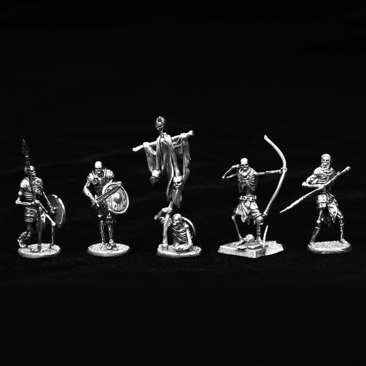 Skeleton RPG Miniature – Metal Tabletop Model Dice – DND Dice Board Game Accessories | Metal Skeleton Soldier Set RPG
