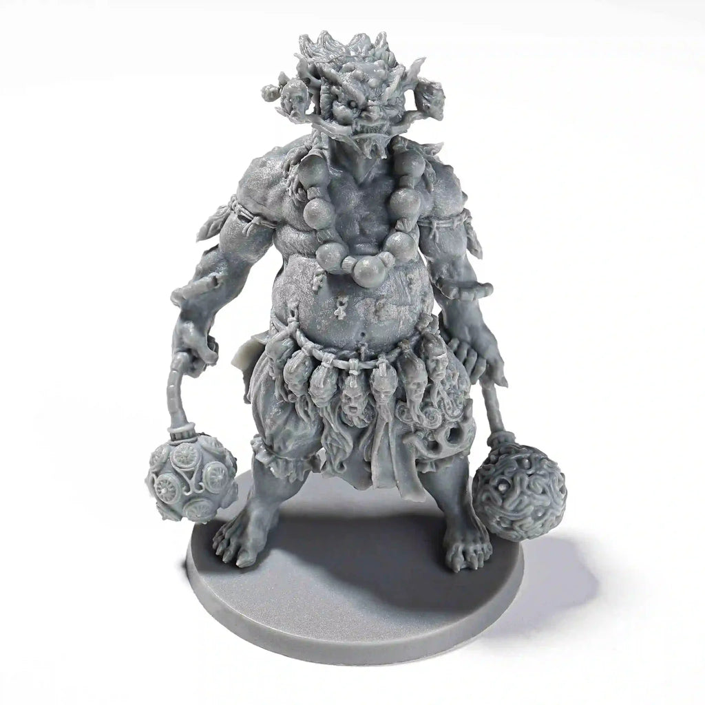 Skeleton RPG Miniature – Tabletop Model – RPG Skeleton Dual Bolas Hercules Figure with Round Base