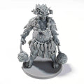 Skeleton RPG Miniature – Tabletop Model – RPG Skeleton Dual Bolas Hercules Figure with Round Base