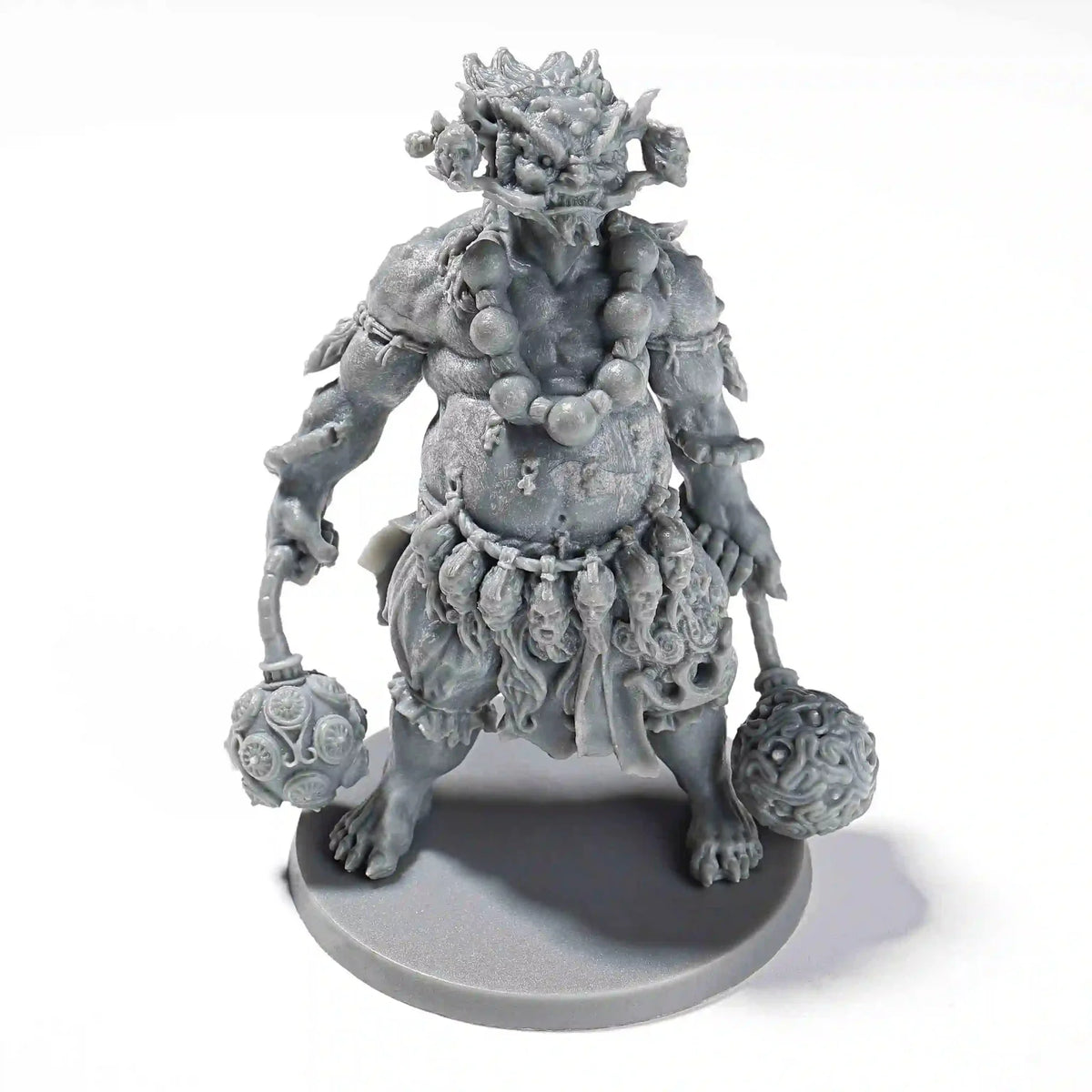 Skeleton RPG Miniature – Tabletop Model – RPG Skeleton Dual Bolas Hercules Figure with Round Base