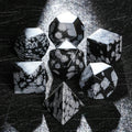 Snowflake Obsidian Gemstone RPG Dice Set – alternate product view